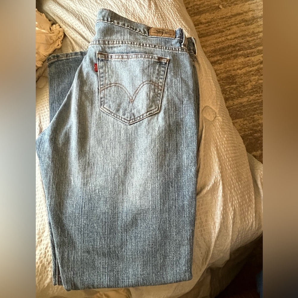 Levi's Classic Blue Straight Leg Jeans 505s Size 14M
